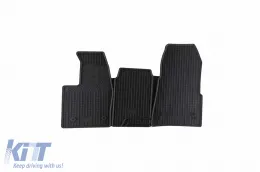 image-29-Spezifische Gummimatten geeignet für Ford Transit Custom nach 2020 mit Automatikgetriebe, 3-teiliges Set, schwarze Farbe