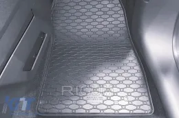 Spezifische Gummimatten geeignet für Ford Transit Courier, Tourneo Courier nach 2023 mit 2 Sitzen, 2-teiliges Set, schwarze Farbe-image-6250264