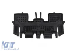 Spezifische Gummimatten geeignet für Hyundai Santa Fe Hybrid 4x4 nach 2020, 7 Sitze, 4-teiliges Set, schwarze Farbe-image-6215633