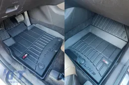 Spezifische Gummimatten geeignet für Hyundai Santa Fe nach 2019, nicht geeignet für Hybrid, 3-teiliges Set, schwarze Farbe, mit 24-monatiger Garantie-image-6222528
