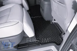Spezifische Gummimatten geeignet für Hyundai Staria zweite+dritte Reihe 7 Sitze nach 2022, 6 Teile, schwarz-image-6229394