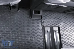 Spezifische Gummimatten geeignet für Hyundai Staria zweite+dritte Reihe 9 Sitze nach 2022, 4-teiliges Set, schwarze Farbe-image-6229402