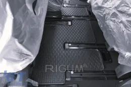 Spezifische Gummimatten geeignet für Hyundai Staria zweite+dritte Reihe 9 Sitze nach 2022, 4-teiliges Set, schwarze Farbe-image-6229403