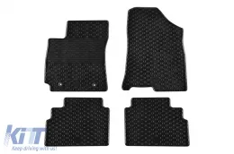 Spezifische Gummimatten geeignet für Hyundai Kona, HEV nach 2023, 4-teiliges Set, schwarze Farbe-image-6229430