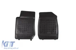 image-37-Spezifische Gummimatten geeignet für Isuzu D-Max nach 2011, 2-teiliges Set, schwarze Farbe