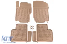 image-23-Spezifische Gummimatten geeignet für Mercedes ML W164 2005-2011, GL X164 2006-2012, 4-teiliges Set, beige Farbe