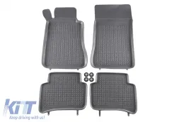 image-10-Spezifische Gummimatten geeignet für Mercedes C-Klasse W203 2000-2007, 4-teiliges Set, graue Farbe