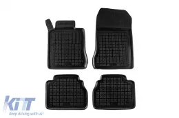 Spezifische Gummimatten geeignet für Mercedes E-Klasse W210 1995-2003, 4-teiliges Set, schwarze Farbe-image-6215720
