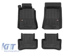 Spezifische Gummimatten geeignet für Mercedes C-Klasse W203 2000-2007, 4-teiliges Set, schwarze Farbe, mit 24-monatiger Garantie-image-6220778