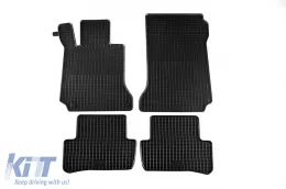 image-25-Spezifische Gummimatten geeignet für Mercedes C-Klasse W204 Limousine, Kombi 2007-2014, C207 Coupé, Cabrio 2009-2017, 4-teiliges Set, schwarze Farbe