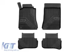 Spezifische Gummimatten geeignet für Mercedes C-Klasse W203 2000-2007, 4-teiliges Set, schwarze Farbe-image-6226575