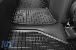 Spezifische Gummimatten geeignet für Nissan Navara mit Tunnel nach 2016, Renault Alaskan mit Tunnel, Dongfeng DF6, Rich 6 nach 2017, 5-teiliges Set, schwarze Farbe-image-6229045