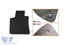 Spezifische Gummimatten geeignet für Peugeot 308 Limousine 2013-2021, 4-teiliges Set, schwarze Farbe-image-6220330