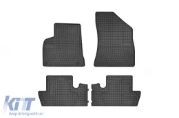 image-71-Spezifische Gummimatten geeignet für Peugeot 5008 2010-2017, 4-teiliges Set, schwarze Farbe aus der Frogum El Toro-Serie