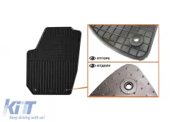 Spezifische Gummimatten geeignet für Skoda Fabia 2007-2014, 4-teiliges Set, schwarze Farbe-image-6220258