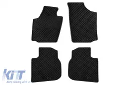 image-22-Spezifische Gummimatten geeignet für Skoda Rapid nach 2012 Design, 4-teiliges Set, schwarze Farbe