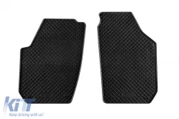 image-25-Spezifische Gummimatten geeignet für Skoda Roomster Praktik nach 2006 Design, 2 Sitze, 2-teiliges Set, schwarze Farbe