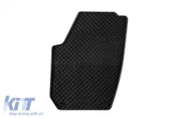 Spezifische Gummimatten geeignet für Skoda Roomster Praktik nach 2006 Design, 2 Sitze, 2-teiliges Set, schwarze Farbe-image-6249048