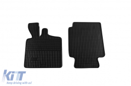 image-61-Spezifische Gummimatten geeignet für Smart ForTwo Coupe, Cabrio 1998-2007, 2-teiliges Set, schwarze Farbe