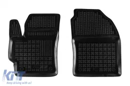 Spezifische Gummimatten geeignet für Toyota Corolla Limousine, Kombi, Hybrid nach 2018, 3-teiliges Set, schwarze Farbe-image-6215263