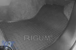 Spezifische Gummimatten geeignet für Toyota Hilux nach 2016 mit Doppelkabine, 4-teiliges Set, schwarze Farbe-image-6249514