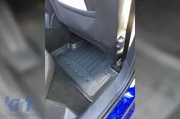Spezifische Gummimatten geeignet für Volkswagen Polo VI, Seat Ibiza, Seat Arona nach 2017, Skoda Fabia nach 2021, 4-teiliges Set, schwarze Farbe, mit 24-monatiger Garantie-image-6221060