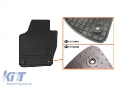 Spezifische Gummimatten geeignet für Volkswagen Polo, Cross Polo 2010-2017, Seat Ibiza, Ibiza ST 2009-2017 Set mit 4 Stück, schwarz-image-6226432