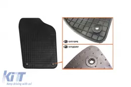 Spezifische Gummimatten geeignet für Volkswagen Polo, Cross Polo 2010-2017, Seat Ibiza, Ibiza ST 2009-2017 Set mit 4 Stück, schwarz-image-6226433