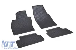 image-50-Spezifische Gummimatten geeignet für Volkswagen Polo, Seat Arona, Ibiza nach 2017, Audi A1 nach 2019, Volkswagen Tiago, Skoda Fabia nach 2021, 4-teiliges Set, schwarze Farbe