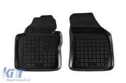image-5-Spezifische Gummimatten geeignet für VW Caddy 2003-2020, Caddy Maxi 2007-2020 mit umklappbaren Sitzen in der dritten Reihe, 5-7 Sitze, 2-teiliges Set, schwarze Farbe