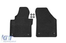image-16-Spezifische Gummimatten geeignet für VW Caddy 2004-2020, 2 Sitze, 2-teiliges Set, schwarze Farbe
