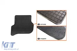 Spezifische Gummimatten geeignet für VW Golf V Plus 2005-2014, Skoda Yeti 2009-2017, 4-teiliges Set, schwarze Farbe-image-6226265