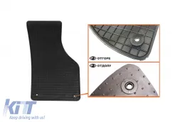 Spezifische Gummimatten geeignet für VW Passat 2005-2010, Passat 2010-2014, CC 2012-2016, 4-teiliges Set, schwarze Farbe-image-6226475