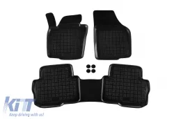 image-35-Spezifische Gummimatten geeignet für VW Sharan, Seat Alhambra nach 2010, 5 Sitze, 3-teiliges Set, schwarze Farbe
