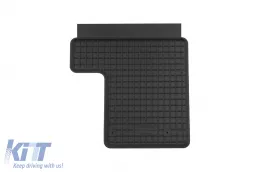 Spezifische Gummimatten geeignet für VW T5 Transporter, Caravelle, Multivan mit Tunnel nach 2003, T6 Transporter, Caravelle, Multivan mit Tunnel nach 2015, 2 Sitze, 4-teiliges Set, schwarze Farbe-image-6250123