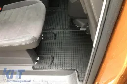 Spezifische Gummimatten geeignet für VW T7 Multivan nach 2022, zweite Reihe, 3-teiliges Set, schwarze Farbe-image-6250096