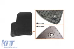 Spezifische Gummimatten geeignet für VW Touareg, Porsche Cayenne 2002-2010, 4-teiliges Set, schwarze Farbe-image-6226341