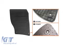 Spezifische Gummimatten geeignet für VW Touareg, Porsche Cayenne 2010-2018, 4-teiliges Set, schwarze Farbe-image-6226360