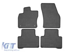 image-9-Spezifische Gummimatten geeignet für VW Touran nach 2015, Tiguan nach 2016, Tiguan nach 2020, 4-teiliges Set, schwarze Farbe