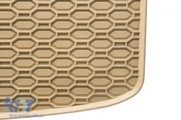 Spezifische Gummimatten von Geyer & Hosaja geeignet für VW Golf VII 2012-2019, Golf VIII mit Geschwindigkeitsmesser nach 2019, Seat Leon III 2013-2019, Seat Leon IV nach 2020, 4-teiliges Set, beige Fa-image-6227323