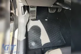 Spezifische Gummimatten von Geyer & Hosaja geeignet für VW Golf VII 2012-2019, Golf VIII mit Geschwindigkeitsmesser nach 2019, Seat Leon III 2013-2019, Seat Leon IV nach 2020, 4-teiliges Set, schwarze-image-6227332