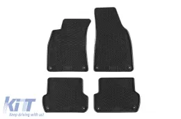 image-1-Spezifische Gummimatten von Geyer & Hosaja geeignet für Audi A4 B6 Limousine, Kombi 2000-2008, Seat Exeo 2008-2013, 4-teiliges Set, schwarze Farbe