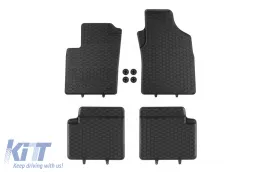 image-49-Spezifische Gummimatten von Geyer & Hosaja geeignet für Fiat 500 2007-2024, Panda 2003-2012, Ford Ka 2008-2016, 4-teiliges Set, schwarze Farbe