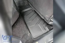 Spezifische Gummimatten von SPARTline geeignet für Audi A1, Seat Ibiza, Arona, Volkswagen Polo nach 2017, Skoda Fabia nach 2021, 4-teiliges Set, schwarze Farbe-image-6232922