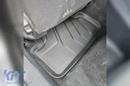 Spezifische Gummimatten von SPARTline geeignet für Audi A1, Seat Ibiza, Arona, Volkswagen Polo nach 2017, Skoda Fabia nach 2021, 4-teiliges Set, schwarze Farbe-image-6232923