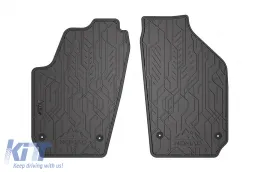 image-68-Spezifische vordere Gummimatten geeignet für die Frogum NOMAD-Serie für Seat Cordoba 2002-2009, Ibiza 2002-2008, Skoda Fabia 1999-2008, Volkswagen Fox 2003-2021, Polo 2001-2009, 2-teiliges Set, schwar
