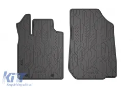 image-76-Spezifische vordere Gummimatten geeignet für die Frogum NOMAD-Serie für Dacia Duster 2010-2013, Logan 2008-2014, Sandero 2008-2012, 2-teiliges Set, schwarze Farbe