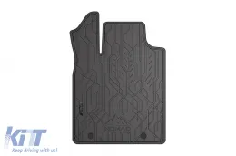 Spezifische vordere Gummimatten geeignet für die Frogum NOMAD-Serie für Dacia Duster 2010-2013, Logan 2008-2014, Sandero 2008-2012, 2-teiliges Set, schwarze Farbe-image-6256391