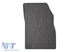 Spezifische vordere Gummimatten geeignet für die Frogum NOMAD-Serie für Opel Astra J 2009-2020, Cascada 2013-2019, Chevrolet Cruze 2008-2016, Orlando 2010-2018, 2-teiliges Set, schwarze Farbe-image-6256554