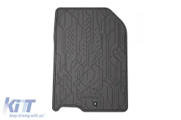 Spezifische vordere Gummimatten geeignet für Kia Rio 2016-2020, Stonic nach 2017, 2-teiliges Set, schwarze Farbe aus der Frogum NOMAD-Serie-image-6256751